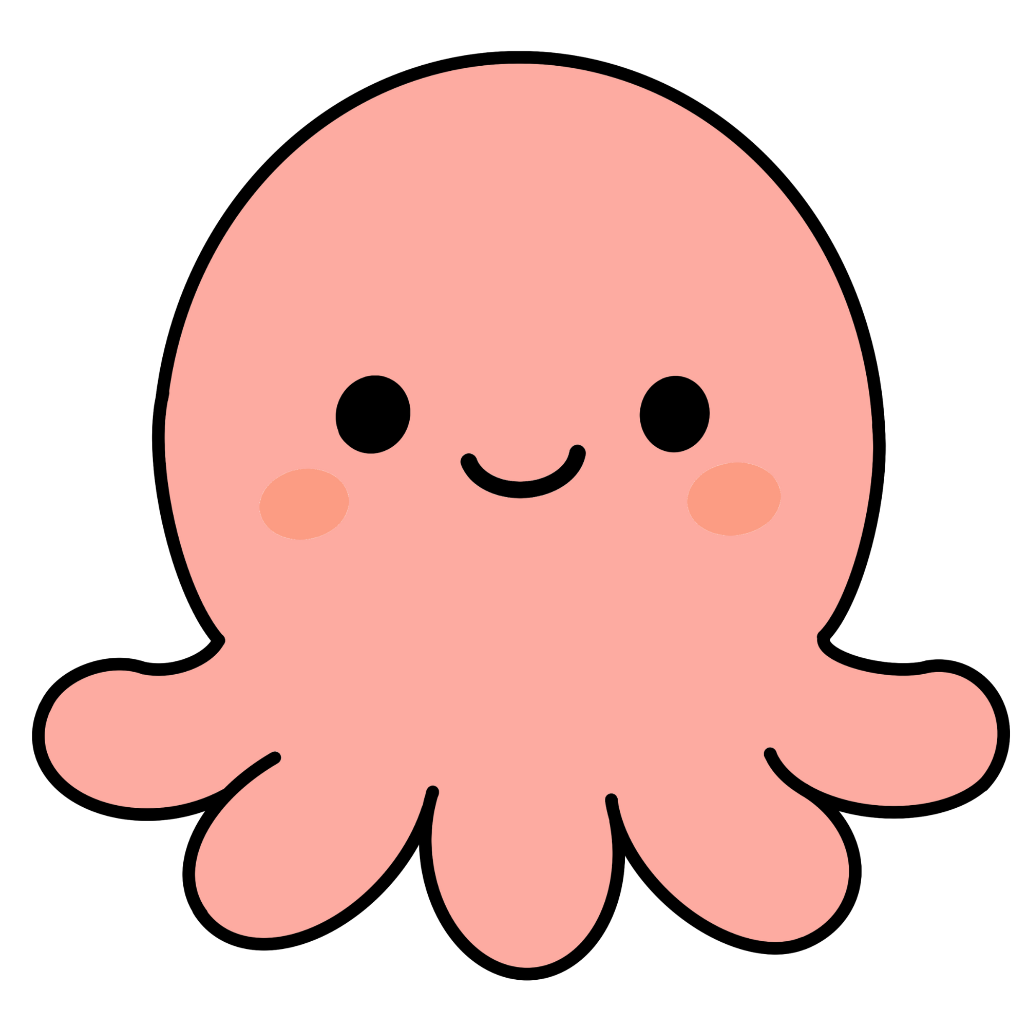 Pink Octopus Kawaii Plushie Cross-Stitch Pattern